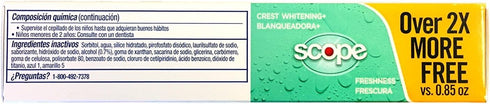 Crest Whitening Plus Scope Toothpaste Minty Fresh Striped 2.70 oz (Pack of 4)...