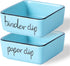 Farmhouse Square Paper Clip and Binder Clip Holders,Ceramic Binder Clip Dispenser Organizer for Desk, Cute Office Push Pins Holder, 3.3-Inch (Turq...