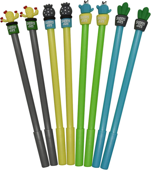 Maydahui 40PCS Cactus Gel Pen Cute Cartoon Potted Plant Pens Red Flower Bear Ball Mountain Style Black Ink for School Home Office...