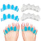 4 Pack Toe Separators for Bunion, Toe Spreader, Bunion Corrector for Women Men, Gel Toe Spacers, Hammer Toe Straightener, Toe Stretcher for Foot P...