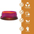 Silipint: Aqua-Fur Silicone Dog Bowl: Sun Storm - 18oz Colapsible/Foldable, Lightweight, Feed & Water Dish, Pet Travel...