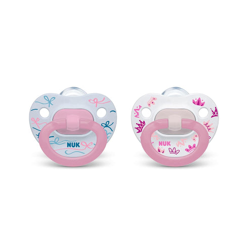 NUK Comfy Orthodontic Pacifiers, Pink Assorted, 18-36 Months, 2 Count...