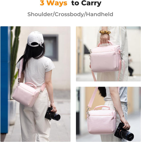 K&F Concept Camera Sling Bag Small Crossbody Camera Case DSLR/SLR/Cute Compact Shoulder Photography Bags for Photographers...