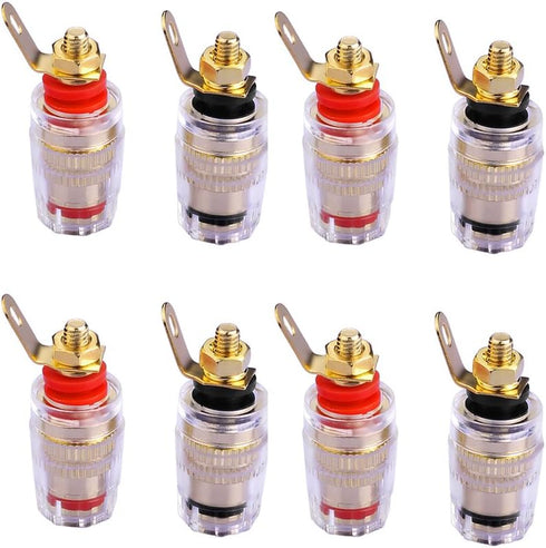 4mm Banana Plug Socket Connector Binding Post for Amplifier Speaker Terminal in-Wall Plate (8-Pack)...