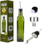 Olive Oil Dispenser Bottle - 17oz Glass Olive Oil Bottles with Easy Pour Spout Set - Oil and Vinegar Cruet Set with Food Grade Funnel Drip-Free Ol...