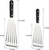 HaSteeL Fish Spatula 2-Piece, Stainless Steel Slotted Turner for Flipping, Turning, Frying & Grilling, Metal Slotted Spatulas Great for Kitchen Co...