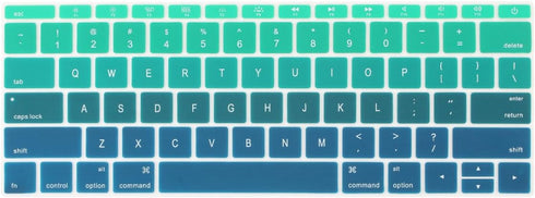 Batianda Ombre Color Keyboard Cover for MacBook Pro 13 inch Model A1708 (No Touch Bar) 2017 & 2016 Release & MacBook 12 inch A1534 Silicone Protec...