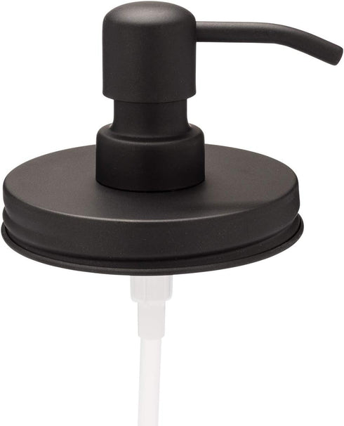 Jarmazing Products Wide Mouth Black Mason Jar Soap Dispenser Lids - One Pack - for All Wide Mouth Canning Jars...