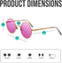 SunnyPro Retro Round Sunglasses Small Colored Lens Hippie Glasses...