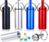 4 Packs Aluminum Pill Box Case and Designed Earplugs Storage (red,Black,Silver and Blue)...