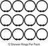 Top-spring Black Shower Curtain Hooks, 12pcs Plastic Shower Curtain Rings, Round O Hooks Hanger for Bathroom Shower Rod (O-Shape(Black))...