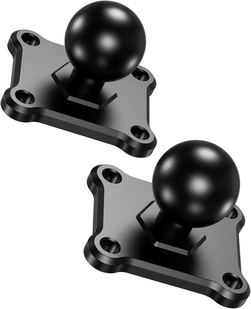 BRCOVAN 2 PCS, 1'' Ball Mount Base with Aluminum Alloy 4-Hole AMPS Square Plate & 1'' TPU Ball Adapter Compatible with RAM Mounts B Size 1 Inch Ba...