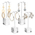 MOOCA Enhance Your Jewelry Presentation with the 4 Pcs Set Acrylic Earring Display Stand - Perfect Showcase for Earrings, Countertop T Stand, and ...