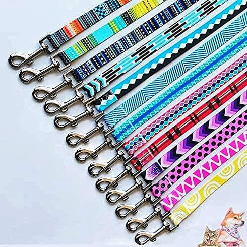 MayPaw 6FT Nylon Dog Leash Printing Floral Pattern Colorful Pet Leash for Puppy Small Medium Large Dogs...