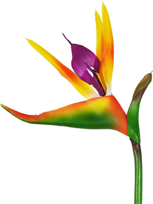 Artificial Flowers Bird of Paradise Greenery Plants Indoor Outside Garland Home Garden Office Verandah Wedding Decorations 6pcs (Yellow, 6 Pack)...
