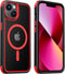 for iPhone 14 Case/iPhone 13 Case, Compatible with MagSafe, Crystal Clear Case w/Magnetic Ring, Multicolor Protective Shockproof Bumpers, Not Yell...