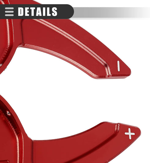 Motoforti Steering Wheel Shift Paddle Shifter Extension Cover,for Audi A5 2012-2014,Aluminum Alloy,Red,2pcs...