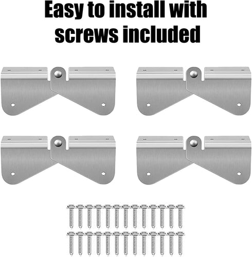 4 Pcs Gutter Extension Hinges, Downspout Gutter Hinge, Downspout Extension Flip-Up Hinge with 26 Screws, Gutter Downspout Extensions Hinge, Easy I...