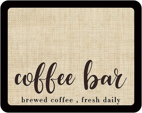 Coffee Mat Coffee Bar Mat,Coffee Pad Coffee Machine Mat,Waterproof Rubber Backing Absorbent Drying Mat,Coffee Maker Mat for Counter,11.8" W x 15.7...