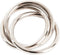 SARO LIFESTYLE Three Rings Design Napkin Ring (Set of 4), Silver...