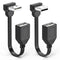 2PCS 90 Degree USB2.0 Extension Cable Flat Right Angle USB Male to Female Adapter Short Soft USB Cable 8inch-20CM (UP Angle+Down Angle)...