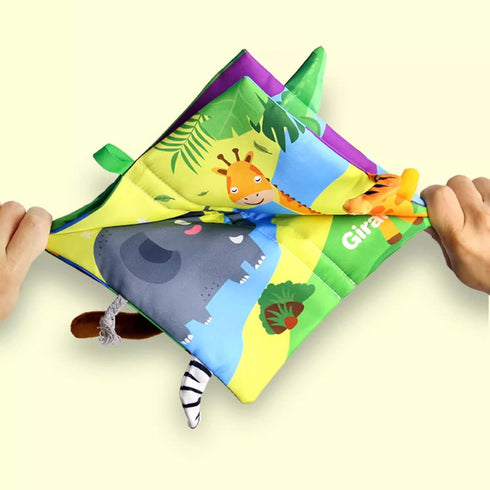 2 in 1 Soft0-6 Months CrinkleInfant Toddler Baby Books, Farm & Animal Unbreakable Books,Tummy Time Teething Sensory Toys,Early Touch Feel Book Gif...