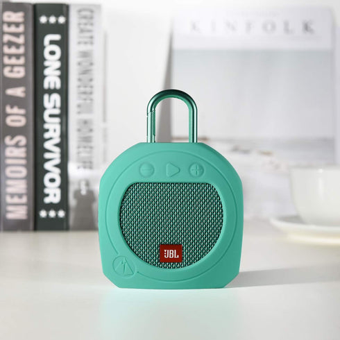 TXEsign Protective Silicone Stand Up Case for JBL Clip 3 Waterproof Portable Bluetooth Speaker (Teal)...