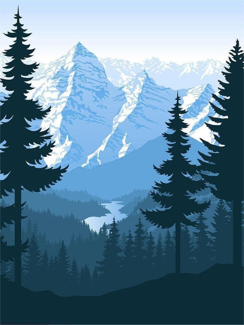 FILASLFT Diamond Painting Kits for Adults,Mountain Diamond Art Kits,Paint with Diamonds Round for Gift,Abstract Landscape Painting Wall Decor(Fore...