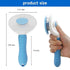 cat brush with release button, indoor cat hair brush that falls off, suitable for long or short haired cats, cat beauty brush for kittens, cat com...