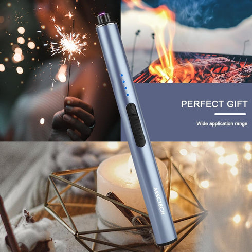 ARECTECH Electric Candle Lighter Rechargeable Lighter Arc Plasma Lighters for Candle Kitchen Camping Christmas Type-C Blue...