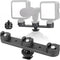 ChromLives Cold Shoe Mount Triple Shoe Mount Extension Bar Hot Shoe Adapter Camera Bracket with 1/4 Screw for Tripod/Microphone/LED Light Compatib...