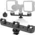 ChromLives Cold Shoe Mount Triple Shoe Mount Extension Bar Hot Shoe Adapter Camera Bracket with 1/4 Screw for Tripod/Microphone/LED Light Compatib...