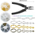 Split Rings Kit, 2070 PCS Double Loops Split Jump Ring with Split Ring Pliers, Mini Metal Ring Connectors 4mm to12mm for Jewelry Making and DIY Cr...