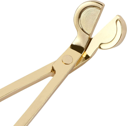 Candle Wick Trimmer, Polished Stainless Steel Wick Clipper Cutter, Reaches Deep Into Candles to Cut Spent Wicks, Gold...