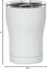 Seriously Ice Cold SIC 12oz Insulated Travel Tumbler Mug, Premium Double Wall Stainless Steel, Leak Proof BPA Free Lid (Ice White)...