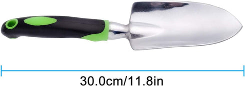 Garden Trowel - Stainless Steel - Ergonomic Grip Hand Tools Set with Soft Rubberized Non-Slip Handle for Transplanting, Weeding, Moving and Smooth...