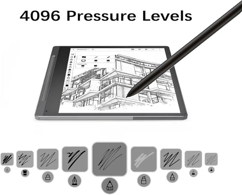 Black Smart Paper Pen for Lenovo Smart Paper, Smart Paper Stylus Pen, 4096 Pressure Levels, Smart Paper Digital Pen Replacement + 5 Tips/Nibs...