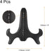 uxcell 4pcs 5" Easel Plate Holder, Wood-like Plastic Folding Display Stand Black for Decorative Picture Frame...