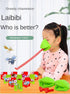 Frog Tongue Game with Blowing air, Two-Pack and Four-Pack, Insect Cardboard Included, Multiplayer Game! (Quad)...
