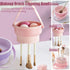 3 In 1 Makeup Brush Cleaning Set Multifunctional Washing Bowl Drying Basket with Handle Silicone Cleaner Mat Removal Cleaner Sponge 150ml/5.12fl.o...