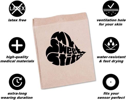 10 x Dexcom G6 Sensor Covers, Ringpatch, Lasts Up to 14 Days, Sweat & Waterproof, CGM, Glucose Monitor Protection, Pastel...