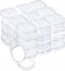 Plastic Beads Storage Containers - Mini Clear Square Box Empty Case with Lid for Earplugs, Pills, Jewelry, Hardware or Any Other Small Craft Gadge...