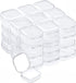 Plastic Beads Storage Containers - Mini Clear Square Box Empty Case with Lid for Earplugs, Pills, Jewelry, Hardware or Any Other Small Craft Gadge...