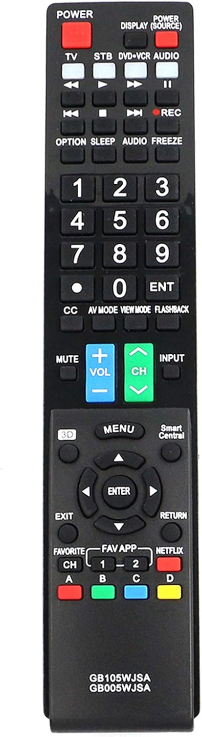 PERFASCIN GB005WJSA GB105WJSA Replacement Remote Control Compatible with Sharp AQUOS TV LC-60LE745U LC-60C8470U LC-70C8470U LC-60LE847U LC-60LE845...