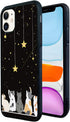 Cute Cat iPhone 11 Case - 6.1 Inch Yellow Cat Pattern iPhone Case, Non-Slip Pattern Design and Shock Absorption, Soft Silica Gel Frame Support Bla...