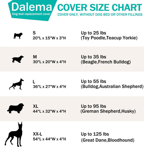 Dog Bed Cover 20Lx15Wx3H Inch.Waterproof Heavy Duty Durable Oxford Dog Bed Replacement Covers with Zipper.Washable Removable Pet Bed Mattress Prot...