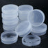 20Pack Round Clear Frosted Plastic Bead Storage Containers Box Case with Screw Top Lids,Cylinder Stackable Bead Containers for Make Up,Eye,Pills,G...