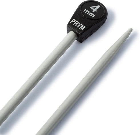 Prym 16" Single Point Aluminum, 4mm Knitting Needles, 40cm, Grey 2 Count......