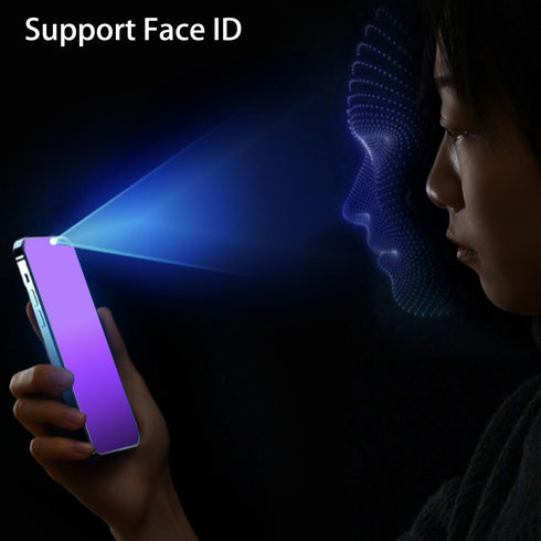 2 PCS Anti-Blue Privacy Anti-Glare Tempered Glass for iPhone 14 Pro Max Matte Anti-Spy Screen Protector Anti-Peeping Film Anti-scratch Full Covere...