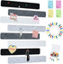 8Pcs Black White Grey Cork Board Bar Strips with 50 Pushpins & Sticky Notes, Self-Adhesive Bulletin Board Strips No Damage for Wall, Felt Pin Boar...